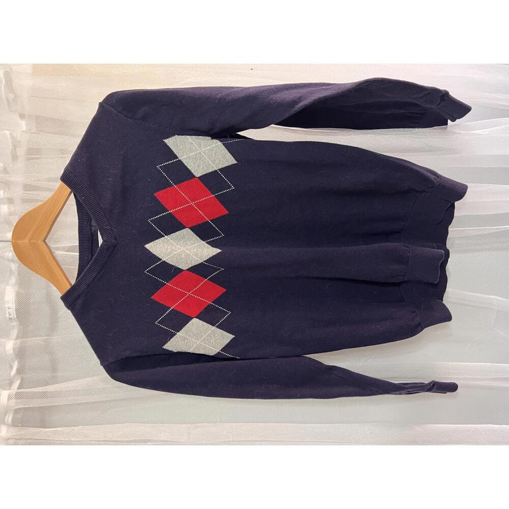 Place boys V-Neck Argyle Sweater XL 14